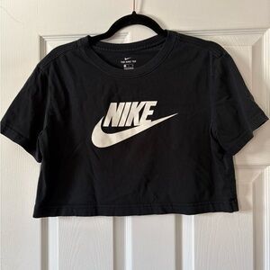 Nike Black Tee with White Logo